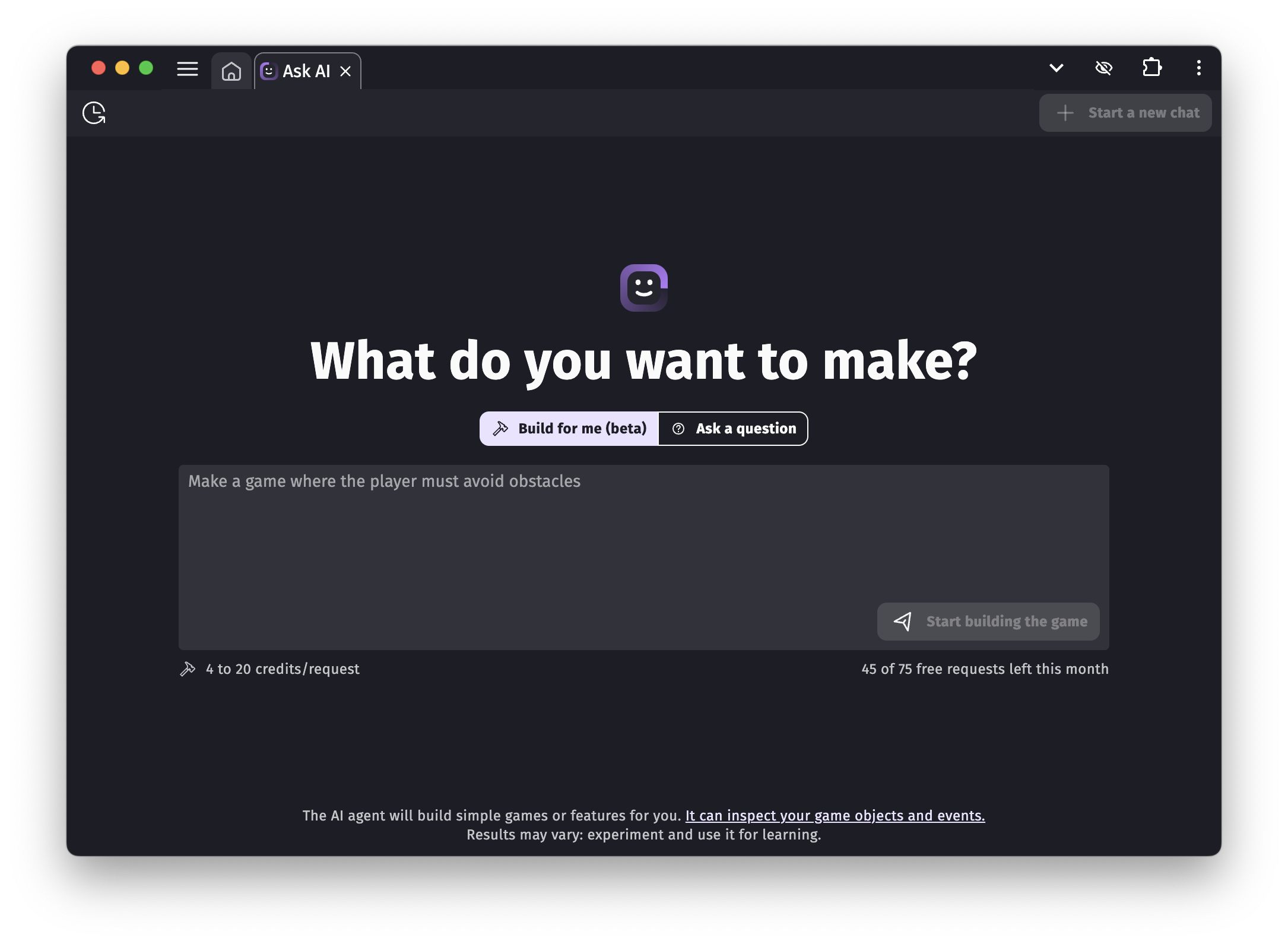 Ask AI screen